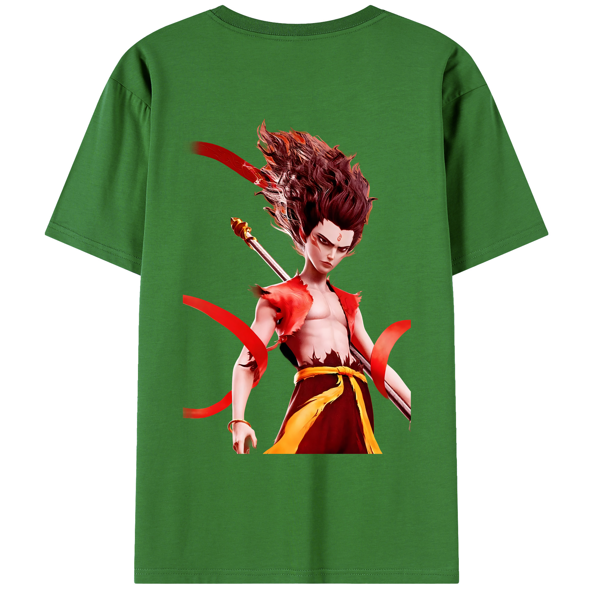 （画像用） Ne Zha 2 ナタ 魔童の大暴れ レディース半袖Tシャツ(バックプリント)